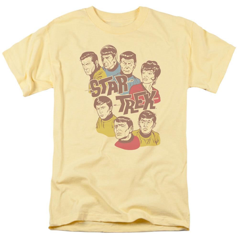 Star Trek Retro Illustrated Crew Men’s T-Shirt S-3XL Officially Licensed Tee XXXL