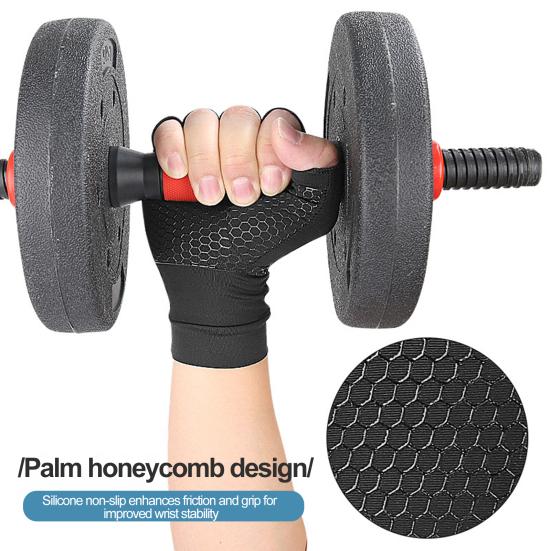 1 pár půlprstových rukavic Protiskluzový design Měkký Prodyšný Vysoce elastické Muži Ženy Fitness Cyklistické rukavice na motocykl