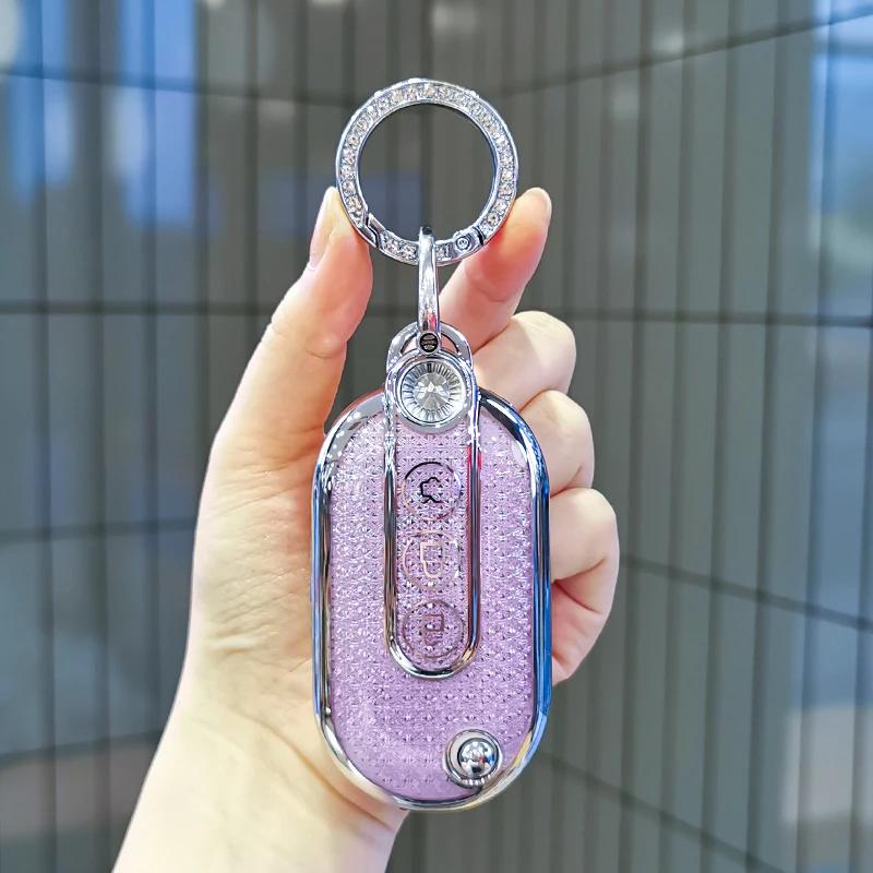 Keychain For Wuling Hongguang Mini Ev Mini Gb Nano Ev Keycover Key Shell Keychain 22 Car Buckle Case Female Keycase