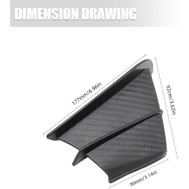 Universal Winglet Carbon ABS Fiber Fairing Wing Aerodynamic Winglet Dynamic Spoiler Wings for All Most Motorcycle