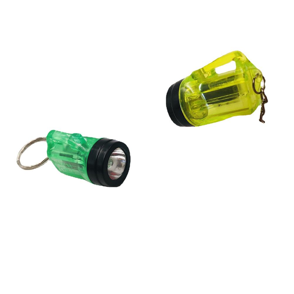 Mini Flashlight Key Chain Battery Light LED Small Miner's Lamp Keyrings Pocket Flashlight Outdoor Emergency Mini Lamp