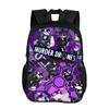 Murder Drones with Front Pocket Backpack Students Kids School Bags for Girls Boys Bookbag Travel Large Capacity Backpack