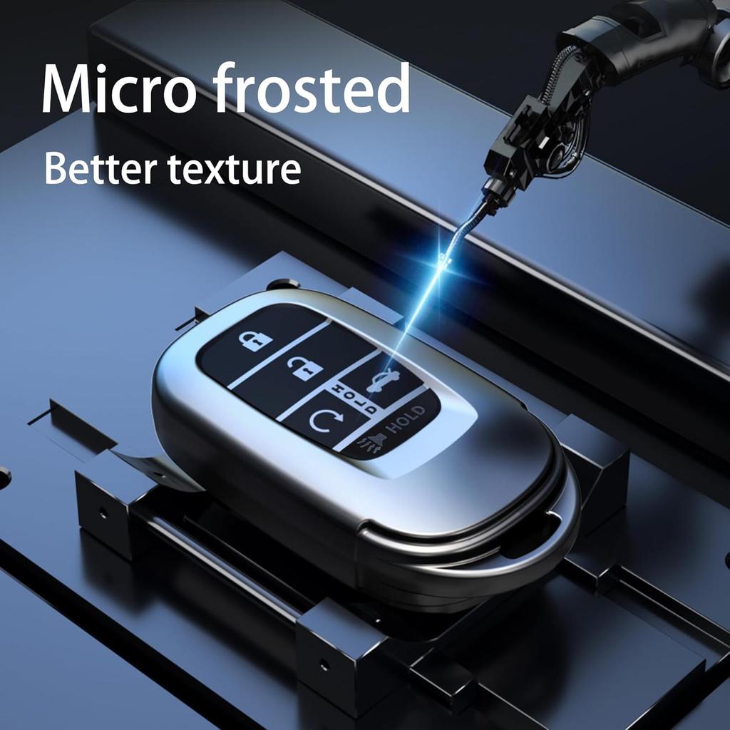 Key Fob Cover with Keychain For 2022 2023 2024 Accord Civic HR-V CR-V Pilot Smart Remote Key Case