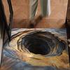 2D Deep Well Optical Illusion Door Mat Soft Non-Slip Entryway Rug Natural Spiral Hole Print Home Decor Carpet Prank Funny Decor