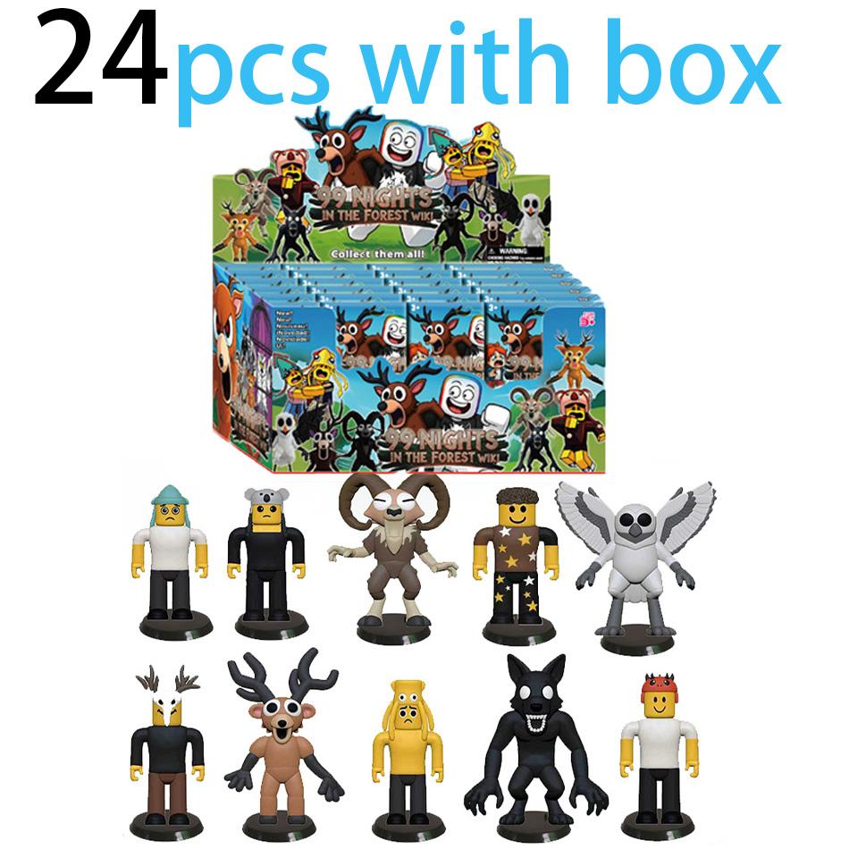 New 24pcs Blind Box 99 Nights In The Forest Game of Survival Peripheral 99 Nights Birthday Xmas Halloween Gift Toys for Kids