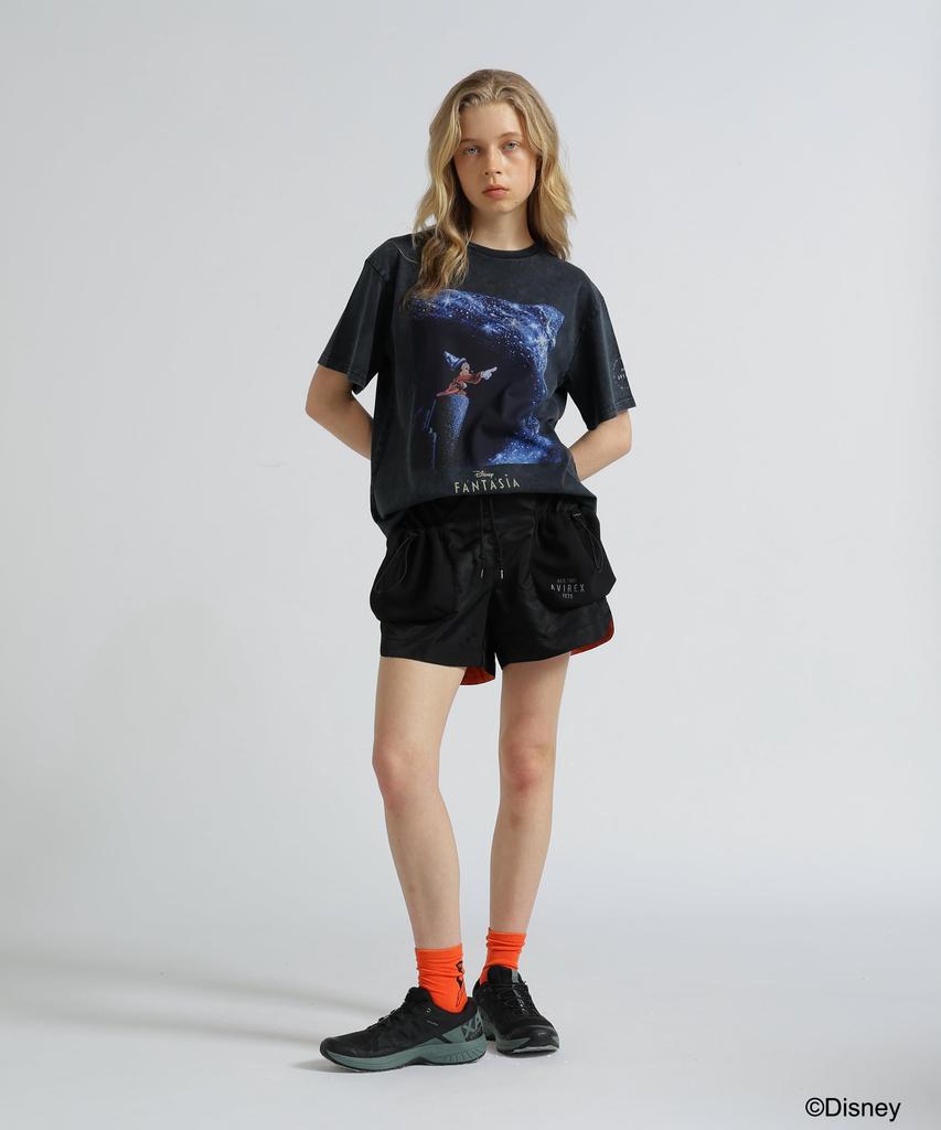 AVIREX Collection FANTASIA MICKEY MOUSE FILM MAGIC WOMAN F 410 Charcoal T-SHIRT Women's 783-5235612