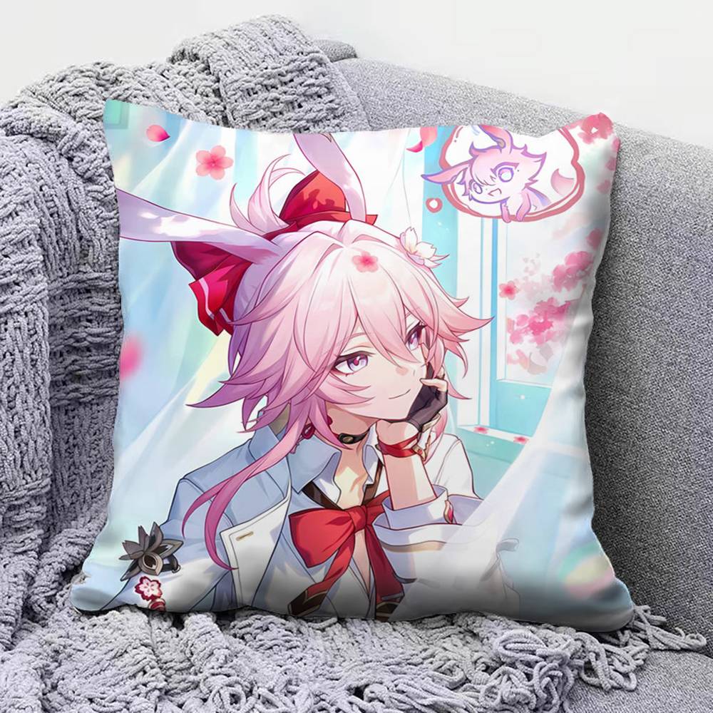 Evanescia Honkai Star Rail Game Anime Girl Pillow Covers Home Sofa Cushion Covers and Aecorative Custom