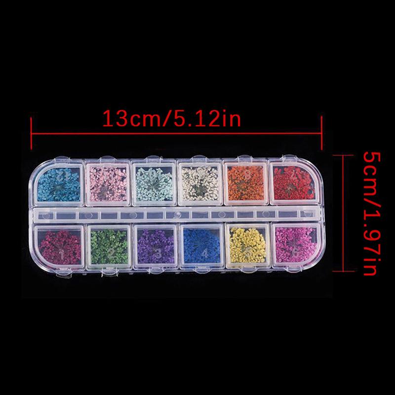 Flower Nail Art Decoration Real Mini Dried Blossom Natural Floral Stickers Nail Charms Diy Manicure Nails Accessories Home Salon