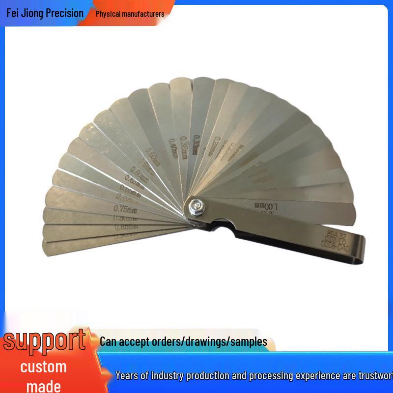 

Delixi Tapered Feeler Gauge - Metric & Imperial Thickness Measuring Tool 89x32: 0.02mm-1.00mm