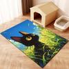 Multiple sizes Yan on the Black Cat Grassland Print Carpet for Living Room Bedroom Sofa Home Decor Non-slip Mat Luxury Gift