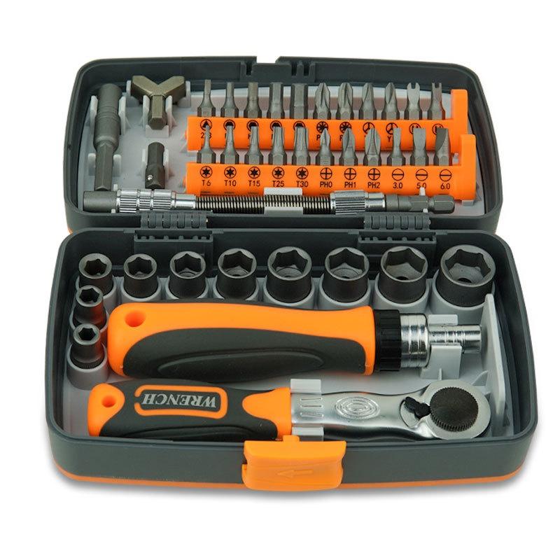38-In-1 Labor-Saving Ratchet Multi Tools  Screwdriver Bit Set Portable Purpose Socket Wrench Tool Set  Hardware Hand Tools