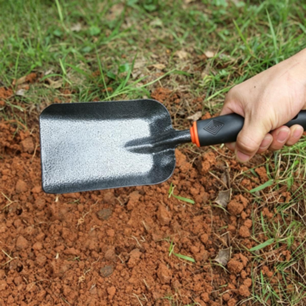 1Pc Garden Hand Shovel With Anti-Slip Handle, Suitable For Digging Transplanting Weeding And Loosening Soil For Indoor And Outdoor Use In Home Broad shovel