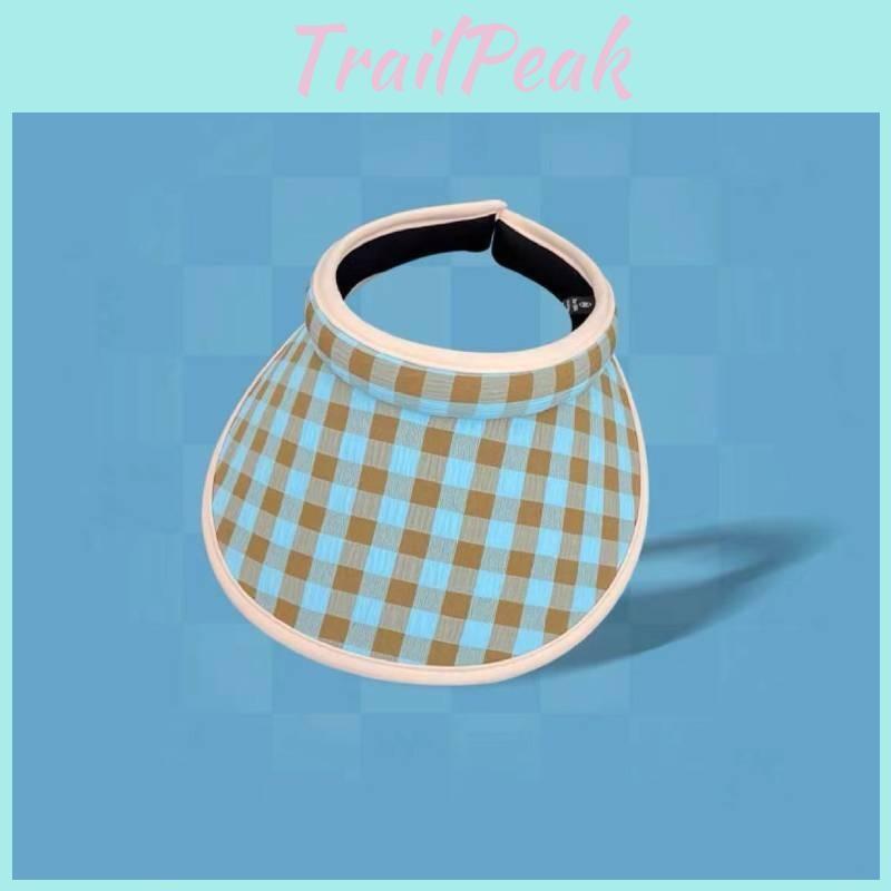 Cap Sun Sunscreen Hat Grid Pattern Uv Protection Breathable Versatility Unisex