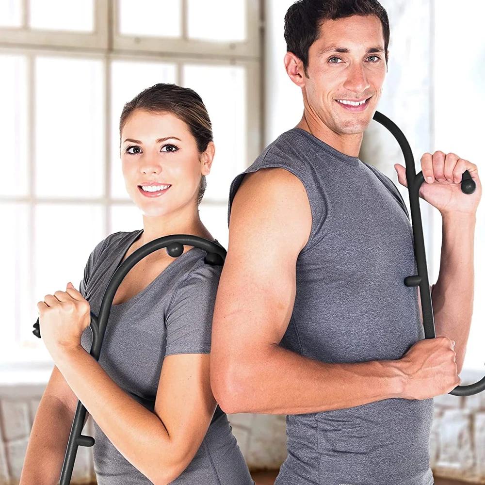 Shoulder Back Neck Foot Massager for Trigger Point Massage Tool Self Massage Hook Cane Therapy Back Scratcher