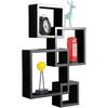 Ofixo Wooden Floating Wall Mounted Shelves For Home Decor (4 Pieces, Black)