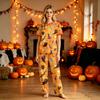 Family Matching Halloween Pajama Sets Short Sleeve T-Shirt and Pants Print Wear for Women Men Kids