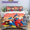 3pcs Goofy & Donald Duck Superhero Cape Quilt Set Soft and Comfortable Bedroom, Guest Room and Dorm Decor Bedding Set S052