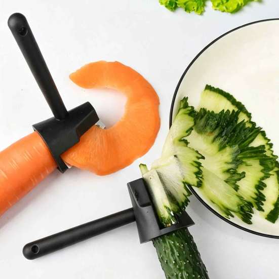 Mehrzweck-Küchengerät Gemüse-Karotten-Lockenwickler und Schäler, Spiralschneider mit ergonomischem kreativem Utensilien-Griff, Edelstahlklinge