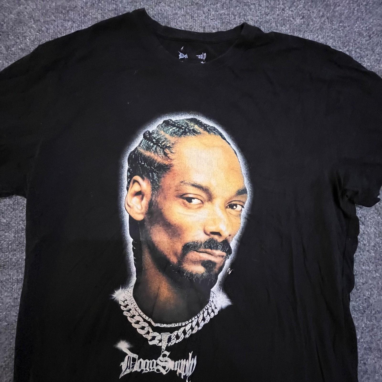 T-ShirtDogg Supply T-Shirt Mens Size XL Black Snoop Dogg Graphic Portrait Hip Hop Tee S