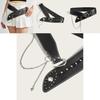 Black Vintage Inspired Waist Belt With Tassel Details For Party Outfits