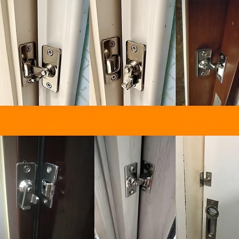 Door Lock Guard Latch Bolt 90 Degree Stainless Steel Toggle Latch Sliding Barn Door Lock Wine Cabinet Closet Right Angle Lock