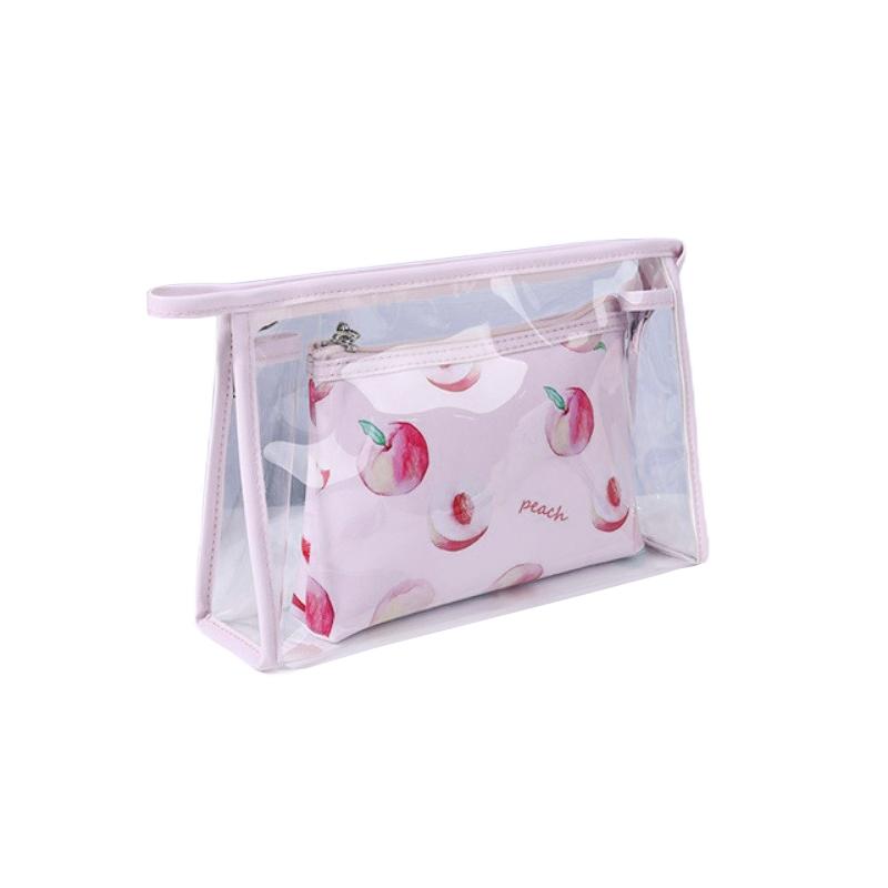 Peaches Expandable Cosmetic Bag 2-in-1 Women' Organizer