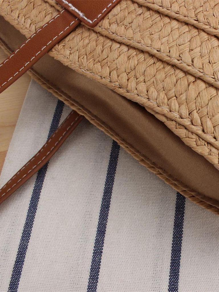 Mori Style Woven Shoulder Bag - Large Capacity Vacation & Beach Bag for Women