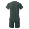 Herre Todelt Antrekk Sommer Casual Muskel Kortermet T-skjorter Og Klassisk Passform Sports Shorts Sett Treningsdress
