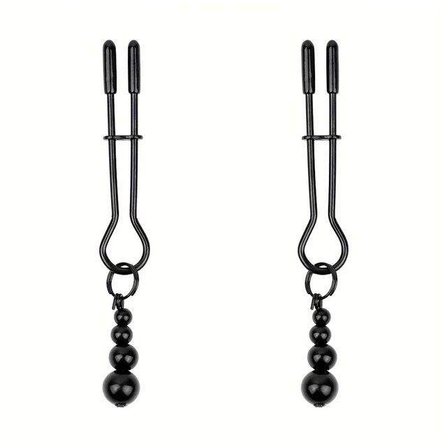 Metal Nipple Clip with Gourd Pandent Breast Clamp Adjustable Stimulation Nipple Tools Adult BDSM Sex Toys for Women and Couples