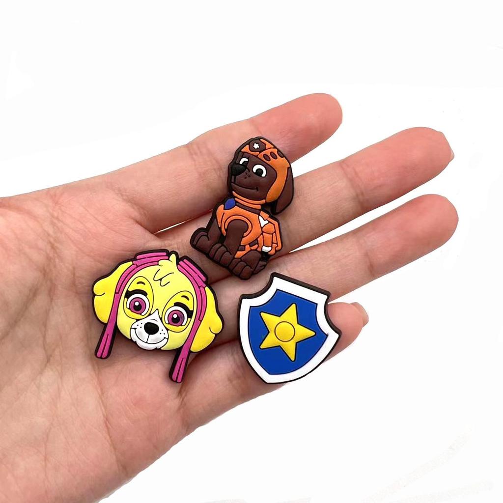 PAW Patrol Flower Clog Shoe Charms: Soft Rubber DIY Accessories