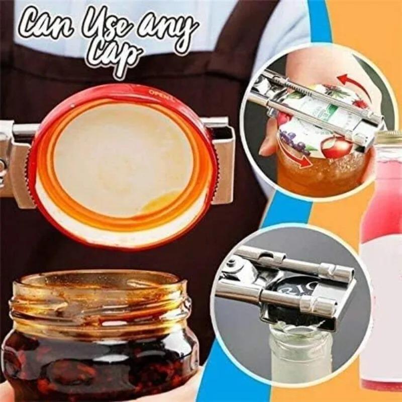 Xiaomi Heavy Duty Stainless Steel Adjustable Universal Jar Bottle Can Opener Multi Function Kitchen Gadget Effortless Lid Remover Tool