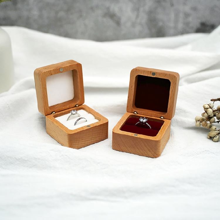 Portable Jewelry for Case Engagement Ring Box Handmade Antique Ring for Case Rin