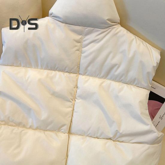 Zimowy damski płaszcz ze stójką, zapięcie na zamek błyskawiczny, długie rękawy, jednokolorowy, wiatroszczelny, zatrzymujący ciepło, ocieplany, męski, dopasowany krój, kurtka outdoorowa