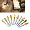 10Pcs 1/8" 3mm Shank Router Bits Rotary Tool Set Wood Cutter Milling Carving Router Bits for Dremel