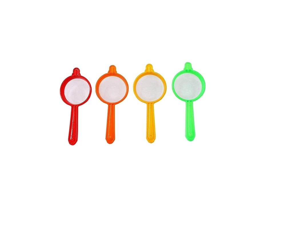 TreegoArt Plastic Filter Double Net Multicolor Tea And Coffee Chai Chalni Strainer For Home And KItchen - Pack Of 4 Piece разноцветный