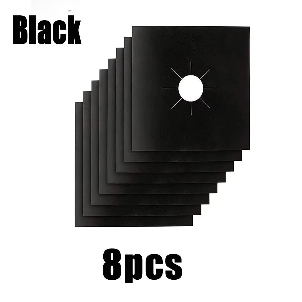 2/4/8 Stück Wiederverwendbare Saubere Matte Pad Gaskochfeld Oberflächenschutzpad Waschbar Öl- und Schmutzabweisend Küchenreinigungszubehör