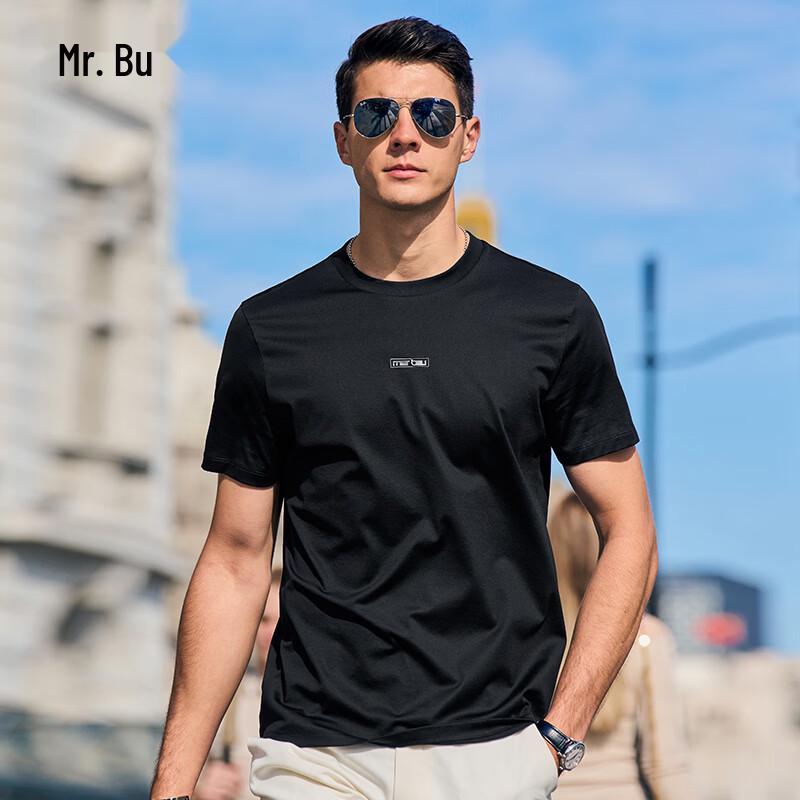 Mr. Cloth Men s Logo Print Pure Cotton Short Sleeve T-Shirt L