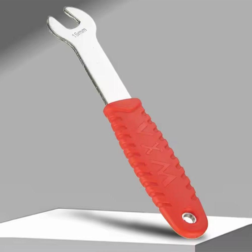 Heavy-duty Bicycle Pedal Wrench with Anti-slip Rubber Handle Bike Repair Tool  For Mtb Road Bikes