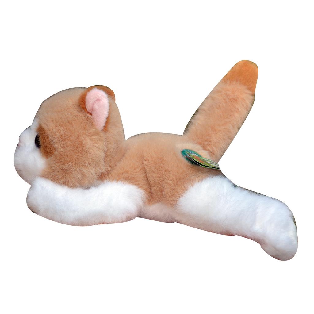 L18Cm Cute Kitten Plush Toy Yellow Male Kitten Shoulder-Resting Style Birthday Gift