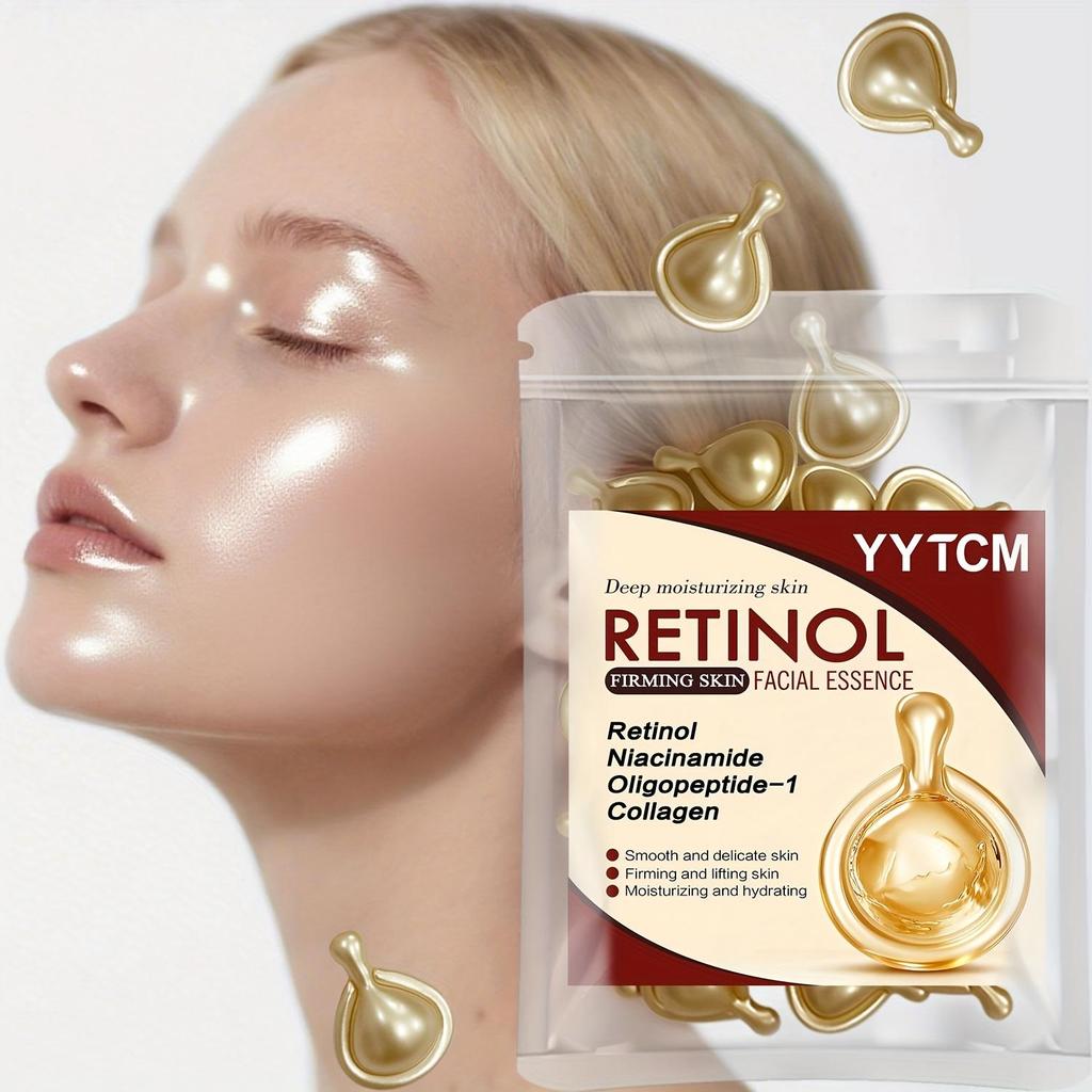 Retinol Firming Facial Moisturizing and Moisturizing essence Capsule, deep moisturizing (0.5gx30 capsules)/bag -1 bag