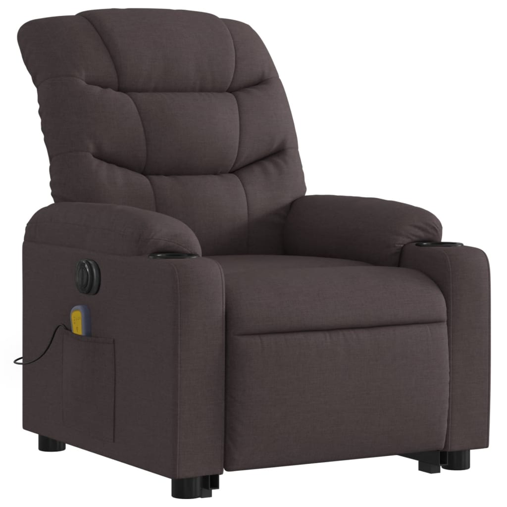 Vidaxl Lift-up Massage Chair, Electric, Reclining, Dark Brown