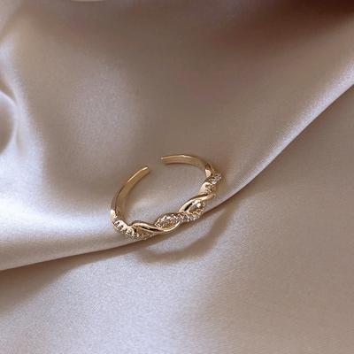 New Style Personality Retro Simple Opening Ring Weaving Fried Dough Twists Fashion Personality Rings Women