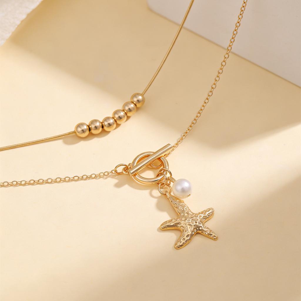 Jewelry Resort Wind Shell Starfish Casual Clavicle Chain OT Buckle Ocean Series Necklace Women