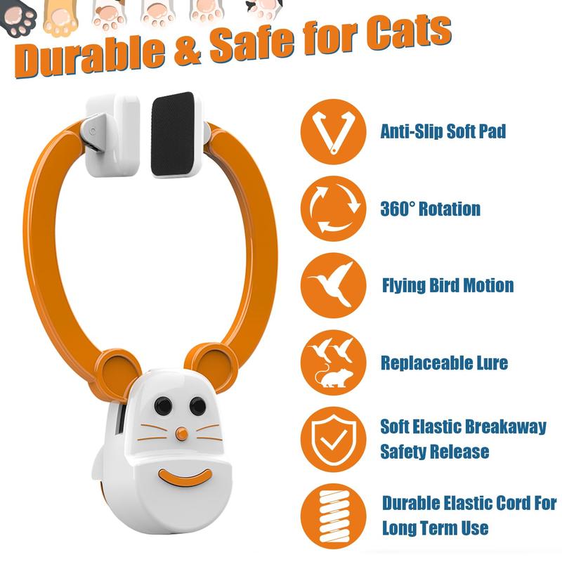 Interactive Cat Toys for Indoor Cats, Rechargeable Durable Safe Hanging Cat Toy for Bored Kittens & Adult Cats