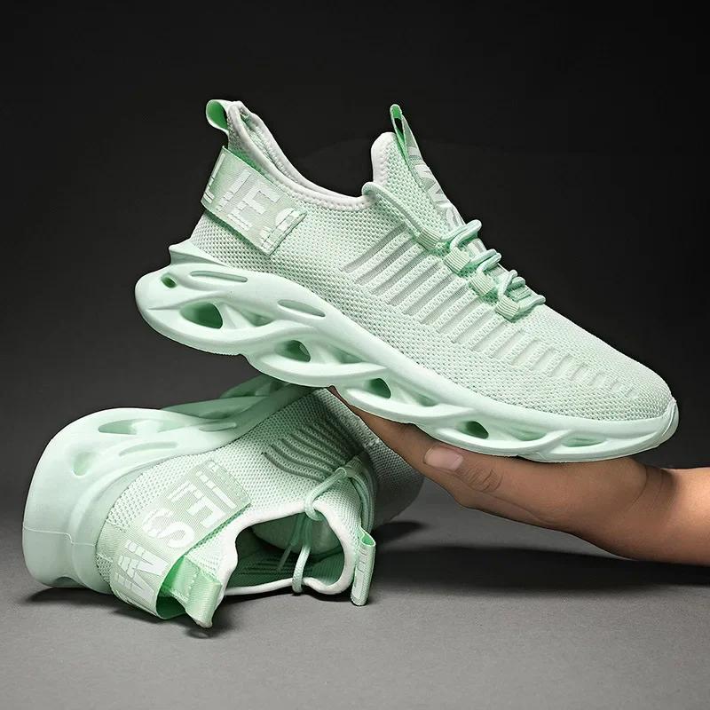 

Літні сітчасті чоловічі кросівки для бігу Легкі кросівки Чоловіче модне повсякденне взуття для ходьби М яка підошва Повсякденна амортизація Кросівки для джогінгу 36