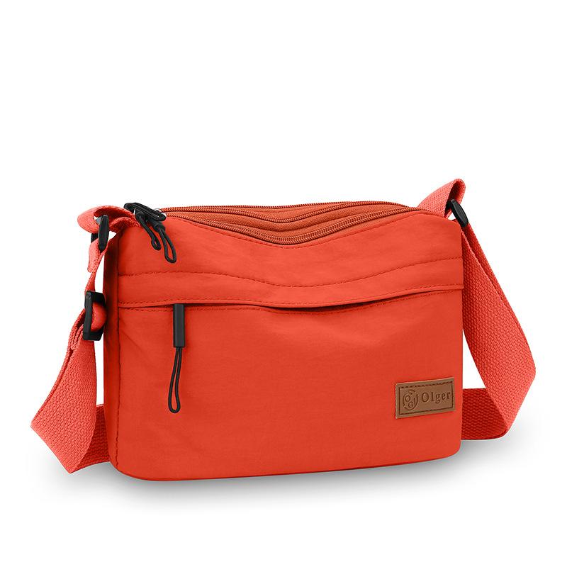 

Маленькая сумка Модная повседневная женская сумка Однотонная сумка через плечо Многослойная сумка кроссбоди оранжевый