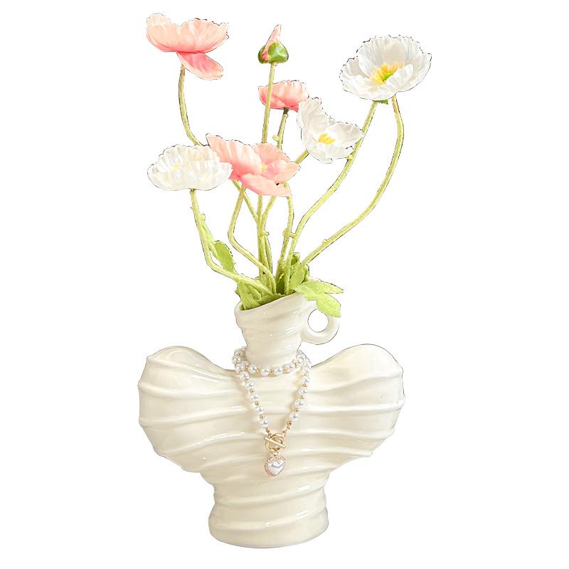 Nordic Ceramic Vase Abstract Art Ornament Living Room Tea Table Dining Table Flower Arrangement Utensils Home Decoration