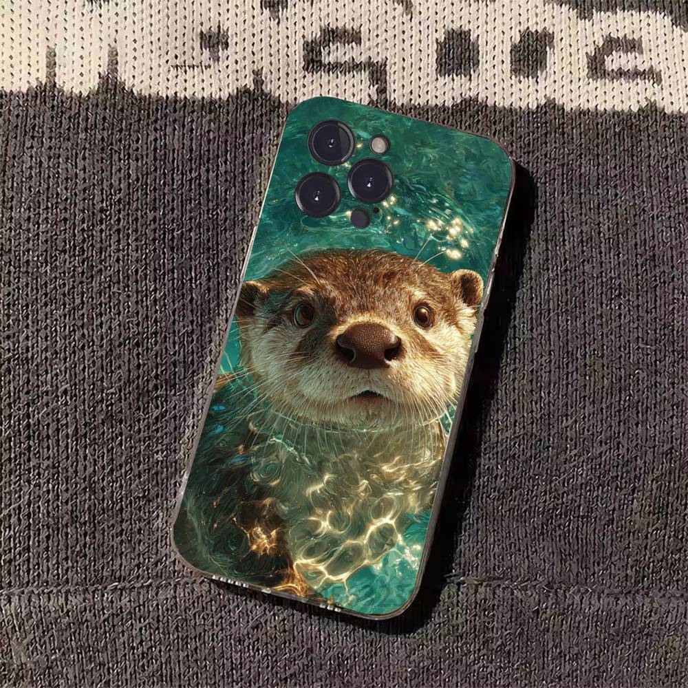 Sea Otters Animals Cute Phone Case for iPhone 11Pro 13 12 11 Pro Max 16e 17 Air 16 15 14 Plus 11ProMax