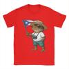 Bad Bunny Puerto Rico Coqui Frog Boricua Puerto Rican Flag Taino  T-Shirt T Shirts Men 100% Cotton Tees Short Sleeve Tops