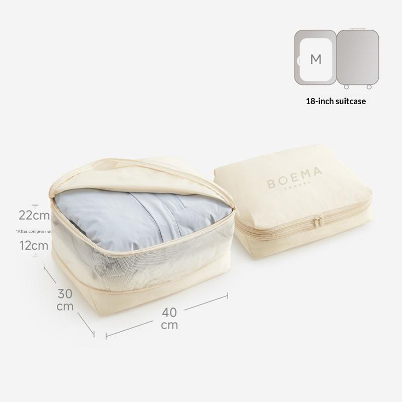 5 In 1 Compression Packing Cubes Travel Luggage Organizer Multi Pocket Clothes Storage Accessories